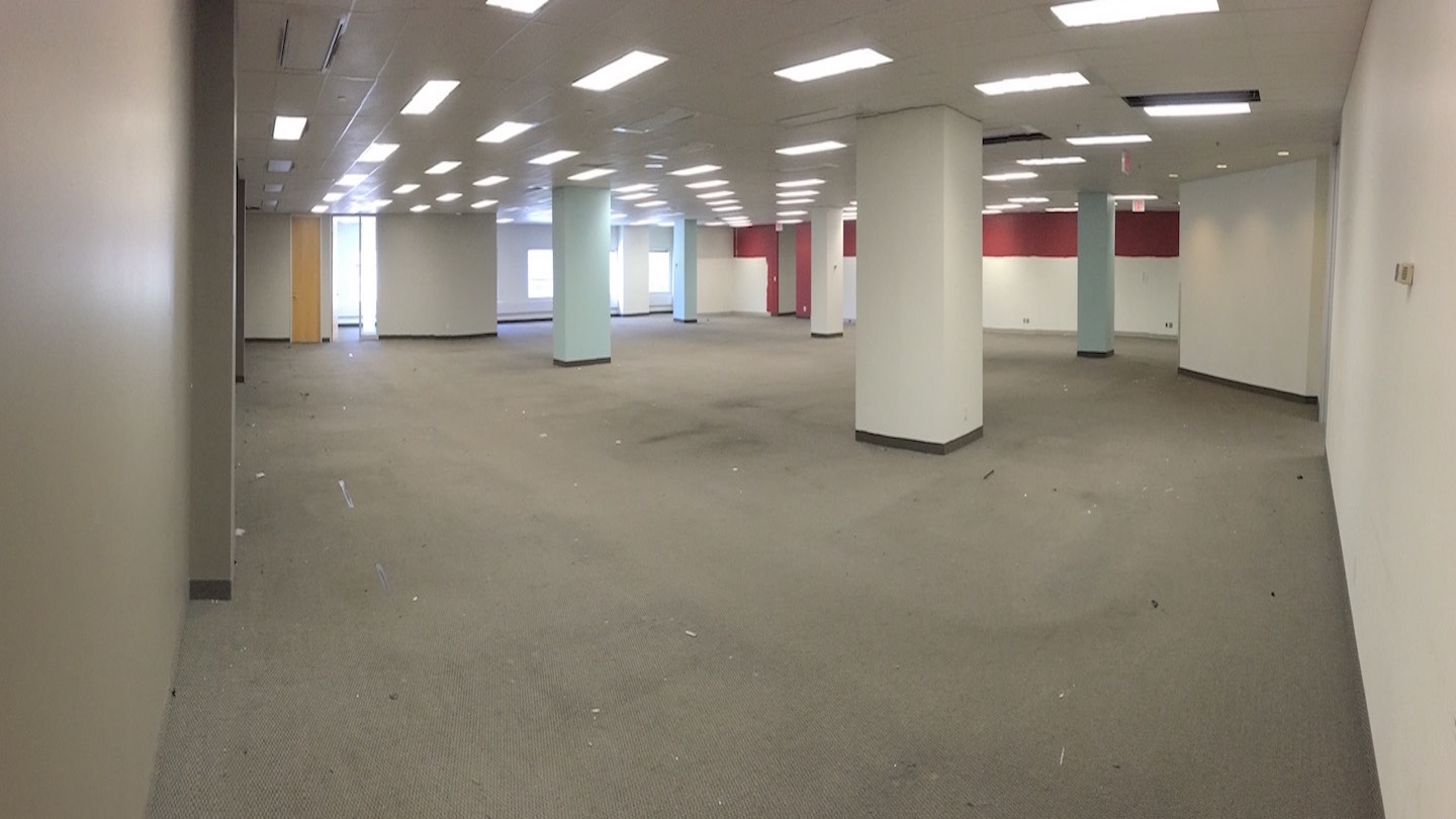 An empty office.